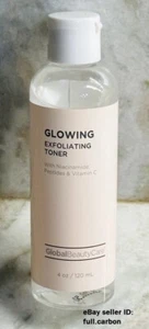 GLOBAL BEAUTY CARE Glowing Exfoliating Toner 4oz Niacinamide Peptides Vitamin C - Picture 1 of 3