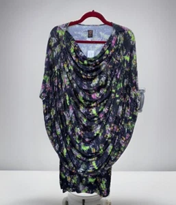 Vintage 90s Caftán Jean Paul Gaultier dress Floral Soleil Size M Jersey Archival - Picture 1 of 4