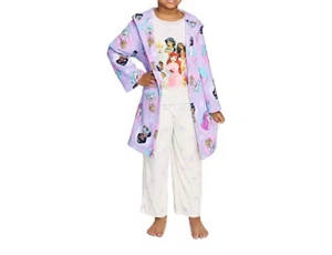 Disney Princess Girls 3 Piece Robe & Pajama Set Size XS 4 - Picture 1 of 7
