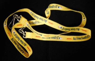 DHL MLb Baseball All Star Fanfest Yellow 40" Lanyard "New Never Used" Rare "A1" - Image 1 of 3