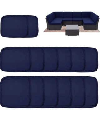 Juego de fundas de cojín para silla de muebles de patio de 14 piezas fundas de sofá de exterior de repuesto Foto 1 de 4