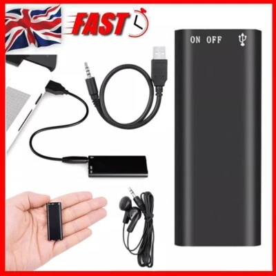 8GB Mini Pocket Voice Activated Recorder Audio Sound Record Device MP3 Player UK - Image 1 of 4