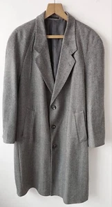 Cappotto uomo vintage yves saint laurent spina di pesce tweed lana cashmere taglia 52  - Foto 1 di 10