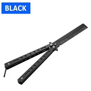 Butterfly Trainer DRAGON Training Dull Tool Black & Silver knife Metal Practice  - Picture 1 of 13