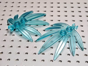 Lego Planta Hoja de Espada, 7 Hojas 6x5 con Pinza [10884] Trans Azul Claro x2 - Imagen 1 de 5