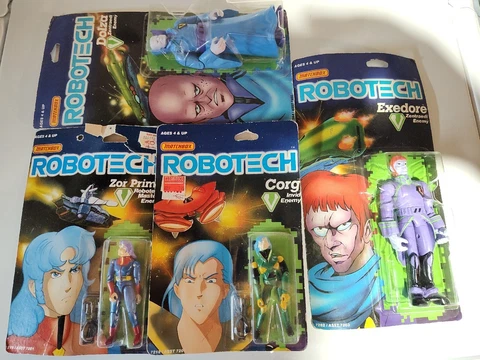1985 Matchbox Robotech Figures Nib Sealed Exedore Corg Zoe Dolza Cover