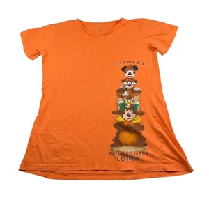 VTG Disney World Wilderness Lodge Women's 100% Cotton S/S T-Shirt Orange • Small - Picture 1 of 6
