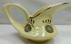 Yellow Floral Ceramic Hand Decorated 22 KT Gold Creamer Vintage Pearl China Co