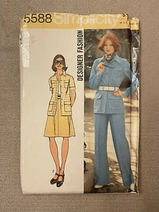 Simplicity 5588 Pattern Jacket Skirt Pants Size 12 Misses Precut Vintage 1973 - Picture 1 of 6