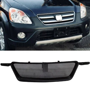 Car Front Bumper Upper Grill Mesh Grille For Honda CRV 2005-2006 Matte Black co - Picture 1 of 9
