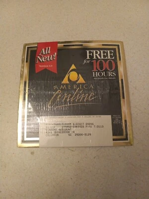 GOLD SPHERE America Online Collectible / Install Disc, Vintage AOL CD ver 4.0! - Image 1 of 2
