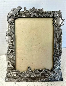 Vintage Pewter Picture Frame Silver Smith Western Metal Lake Powell Utah Arizona - Picture 1 of 4