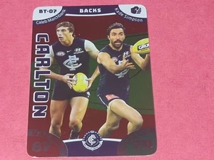 2019 AFL TEAMCOACH TEAM COACH BATTLE TEAMS CARLTON BLUES BACKS BT-07 - Picture 1 of 2