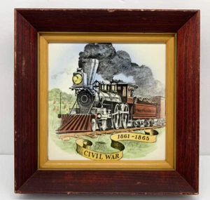 CIVIL WAR 1861-1865 VINTAGE Johnson Galleries Porcelain Wood Frame - Picture 1 of 10