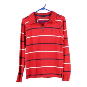 Age 14-16 Nautica 1/4 Zip - Large Red Cotton - Picture 1 of 8