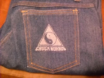 ORIGINAL VINTAGE RARE CHUCK NORRIS BLUEJEANS KARATE PANTS 32X34 - Image 1 of 4