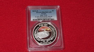 2015P TUVALU S$1 STAR TREK: ENTERPRISE NX-01 COLORIZED NGC PR69 DCAM - Picture 1 of 2