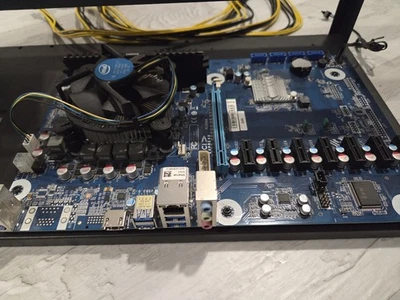 Placa madre ZOTAC B150 Mining ATX, procesador Intel 8 Gb RAM con fuente de alimentación HP Foto 1 de 4