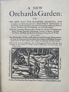 Ltd. Ed. 650 copies 1927 A New Orchard & Garden 1/4 Vellum William Lawson 1676 - Picture 1 of 12