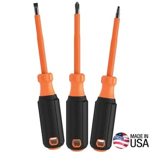 Klein Tools Screwdriver Set, 1000-Volt Insulated, (3-Piece) 🇺🇸MADE IN USA 🇺🇸 - Picture 1 of 7