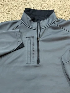 Ogio Pullover Performance Men's XL Gray/Green 1/4 Zip Fleece Lined Soft Shell - Picture 1 of 5