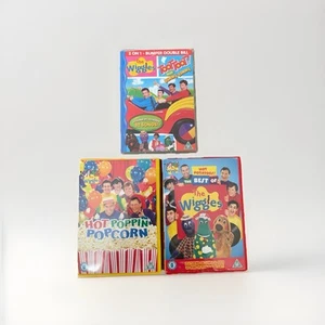 The Wiggles Bundle Hot Poppin Popcorn, The Best Of And 2 On 1 Bumper Of 3 DVDs - Picture 1 of 4