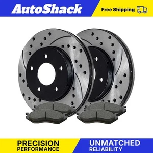 Front Drilled Slotted Brake Rotors Ceramic Pads for Dodge Ram 1500 Durango - Picture 1 of 7