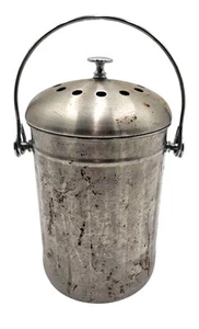 Stainless Steel Indoor Composter Pail with Lid, Handle And Filter. - Picture 1 of 5