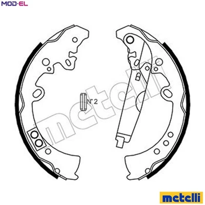 BRAKE SHOE SET 53-0445 FOR TOYOTA SW4/HILUX FORTUNER MAHINDRA 2.8L1KD-FTV 3.0L - Image 1 of 4