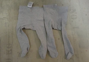 H&M Gr 62/68    2x Strumpfhosen hellgrau und beige - Bild 1 von 1