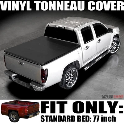 For 05-11 Dodge Dakota/06+ Raider 6.5 Ft 78" Bed Hidden Snap Vinyl Tonneau Cover - Image 1 of 4