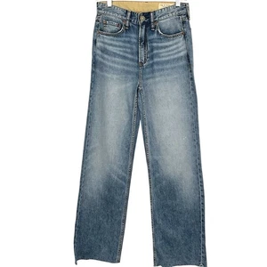 NWT Rag & Bone Logan Mid Rise Wide Leg Jeans Dana Point Blue Size 24 Denim Pants - Picture 1 of 15