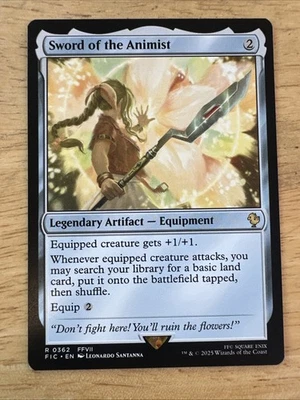 Sword of the Animist Commander: Final Fantasy MTG Magic The Gathering - Image 1 of 2