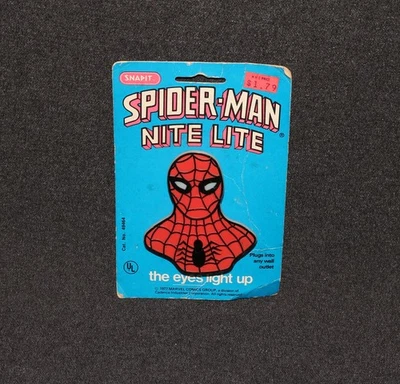 Spider-Man 1977 Luz Nocturna Nite-Lite Cara Cadencia Marvel Superhéroes Sin usar, en caja B Foto 1 de 3