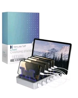 Hercules Tuff HT-CS-6 Silver 6 Port Charging Dock - Image 1 of 3