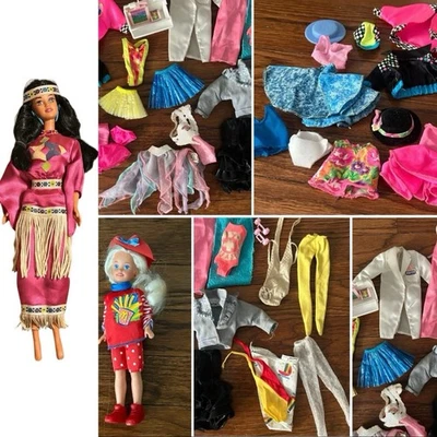 Barbie Clothes LOT 1980s 90s & 1 Barbie & 1 Stacie Doll, ~ 29 Pieces Preloved - Image 1 of 4