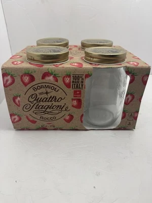 Bormioli Rocco Quattro Stagioni набор из 4 прозрачных герметичных банок для консервирования 17 унций - Изображение 1 из 4