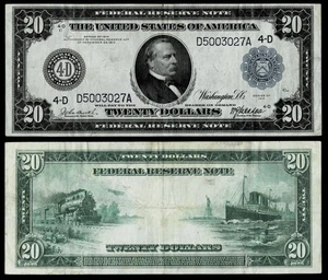 1914 $20 Federal Reserve Large Size Note ~CLEVELAND ~VERY FINE - Picture 1 of 1