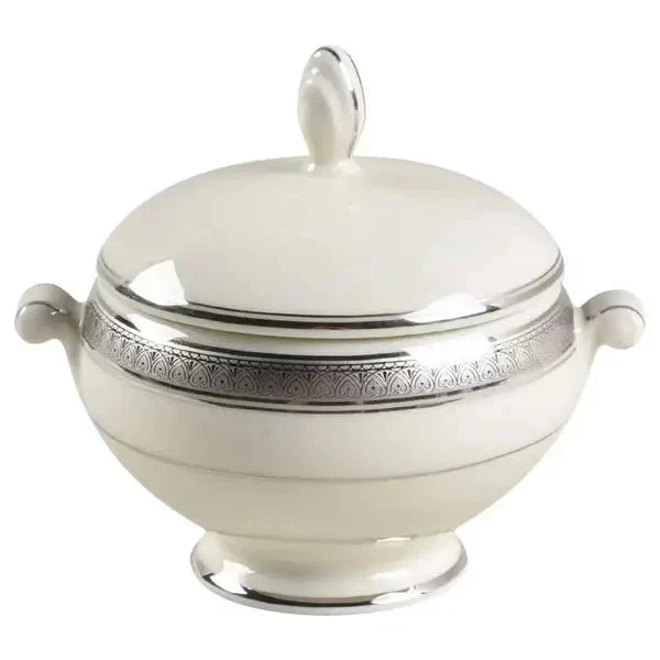 Mikasa Palatial Platinum Sugar Bowl with Lid | Fine Bone China | Elegant Platinu - Image 1 of 1