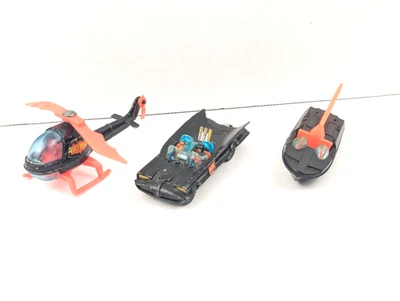VTG Corgi Husky Batman Diecast Lot Batmobile Batboat Batcopter Set - Image 1 of 4