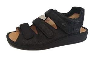 Finn Comfort Tunis en bisonte granulado negro con plantilla intercambiable! + Bolsa de tela - Imagen 1 de 4