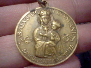 SANCTA MARIA AD NIVES PIO XII ANTIGVA MEDALLA BRONCE PRECIOSA 3 CMS - Imagen 1 de 3