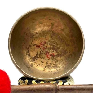 40+ Jahre alt 5" antike Yoga Kopre Klangschale buddhistisch tibetisch Vintage Nepal - Bild 1 von 6