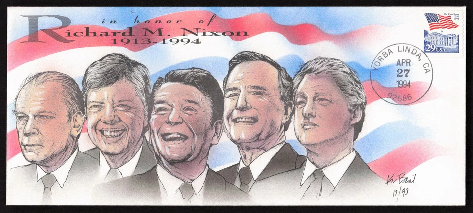 Bevil HP Five Presidents Attend Richard Nixon's Funeral Event Cover 1994 19/93 - Image 1 of 1