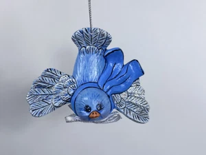Christmas Decoration - Ornament - Ceramic Bisque Bird - Hand Painted (#336) - Picture 1 of 6