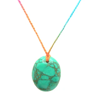 Green Copper Turquoise 25x20x7 mm Gemstone Cabochon Pendant bead - Picture 1 of 9