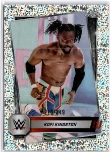Kofi Kingston 2025 Topps Chrome WWE Speckle Refractor #166 WWE #216/249 - Picture 1 of 2