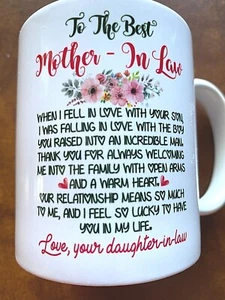Taza de 4,5" de alto The Best Mother-In Law from Your Daughter-in-weughter - Imagen 1 de 3