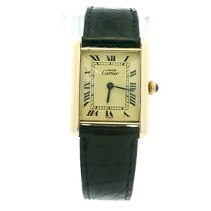 Cartier Tank Must Vintage Mechanical LM Watch with a Roman Numeral dial 23mm - Picture 1 of 4