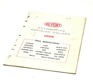 DuPont Automotive Refinish Colors 1968 Truck 10 Pages Lucite Duco Dulux A-54863 - Picture 1 of 6